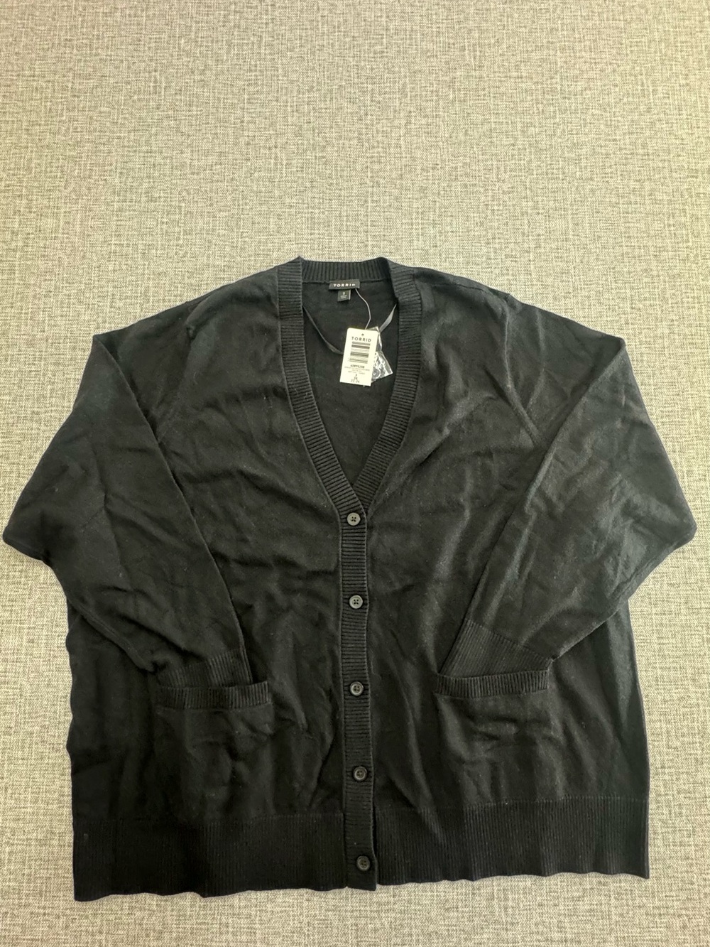 torrid Black V-Neck Button Cardigan Sweater